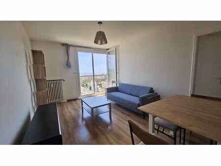 nice nord : 2 pièces vide avec vue mer et ville panoramique