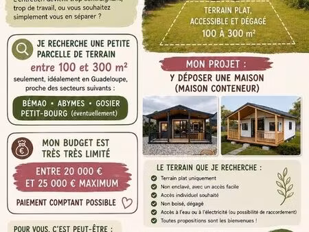 cherche petit terrain