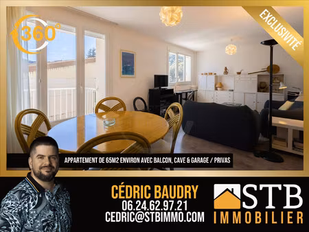 appartement rénové avec balcon, garage et cave à privas