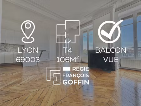 appartement 4 pieces de 105.42 m2 - prefecture - quai du rho