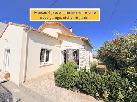 maison 4 pièces, vie de plain pied à 1km du centre ville