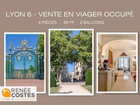 viager occupé - f74 ans - lyon (69006)