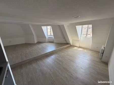agréable t1 récemment rénové non meuble 28m² dole centre-ville 370/mois hors charges proch