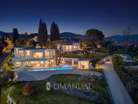 location longue durée | nice, gairaut/rimiez – villa contemporaine 5 chambres, vue mer pan