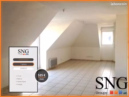 appartement 3 pièces 57 m²