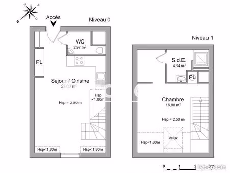 appartement 2 pièces 49 m²