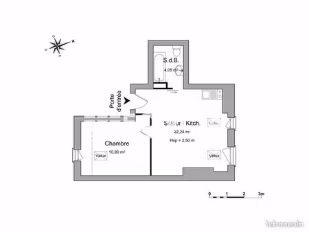 appartement 2 pièces 37 m²