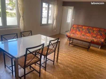location appartement meublé lumineux de 56m2, quartier gratte-ciel à villeurbanne, calme e