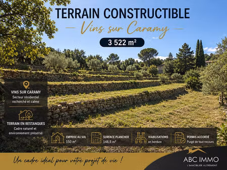 achat terrain 3 522m²