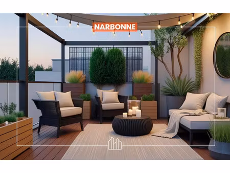 vente appartement neuf 2 pièces 40m2 narbonne - 152900 € - surface privée