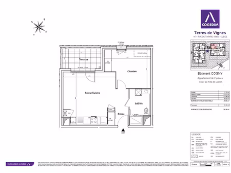 location appartement 2 pièces 44 m² à gleizé (69400), 595 €