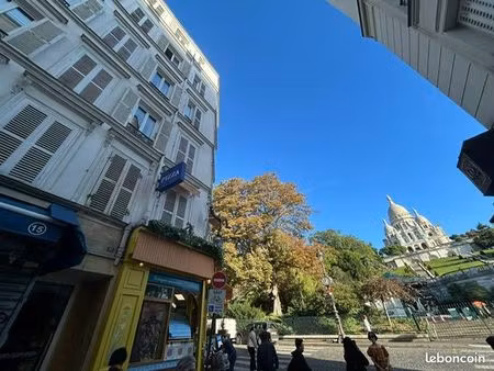 paris 18e — studio/2p meublé 26,5 m² refait à neuf, vue sacré-cœur — montmartre / anvers
