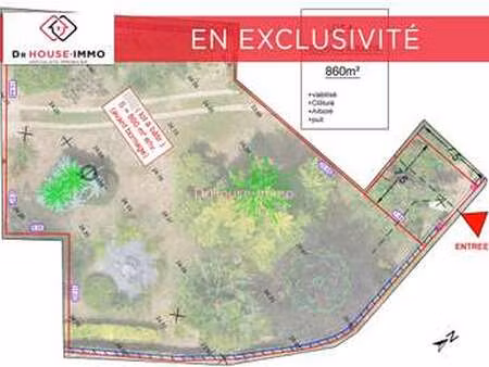 vente terrain à ingrandes (49123) : à vendre / 860m² ingrandes
