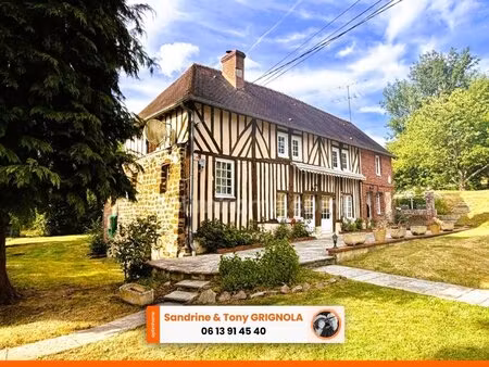 maison normande de caractère de 121 m² avec 4 chambres, vie de plain-pied, le...