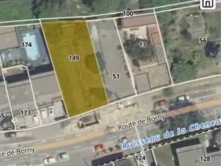 terrain constructible 531 mètres carrés- metz route de borny- certificat d urbanisme obten