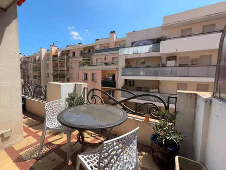 nice saint sylvestre - f3 meuble - 2 balcons