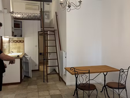 studio rdc + mezzanine + clim - non meuble - rdc 23,40m2 -