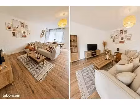 t3 meublé 70 m² – rhônelle – 2 chambres – parking sécurisé – balcon