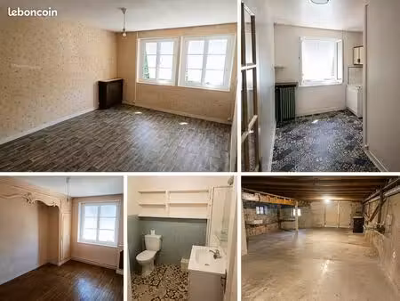 maison t3 de 93 m² avec bureau et grand garage - centre ruffec