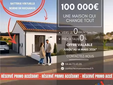 projet de construction d'une maison 2 ch avec terrain à carpentras (84)