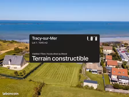 terrain 1 045 m² tracy sur mer