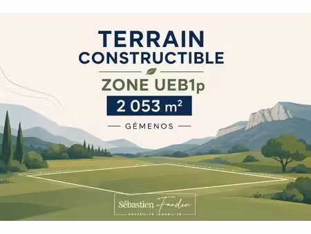 terrain à vendre gemenos (13) - parc d'activité de gémenos - zone ueb1p - terrain 2 053 m²