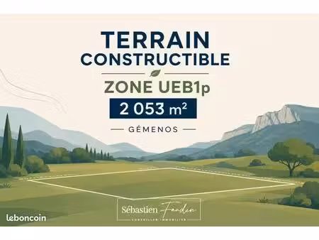 terrain 2 053 m² gemenos