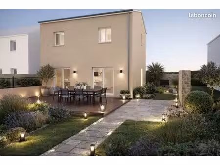 maison neuve 84 m² avec terrain viabilisé 350 m² à lambesc 3 chambres, étage et lotissemen