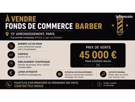 fond commerce coiffeur barbier
