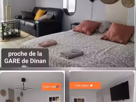 proche gare dinan – studio meublé 31 m², calme et fonctionnel