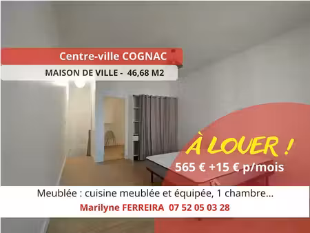 location appartement 2 pièces 46.68 m² à cognac (16100), 565 €