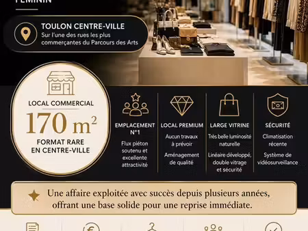 local commercial 170 m² toulon