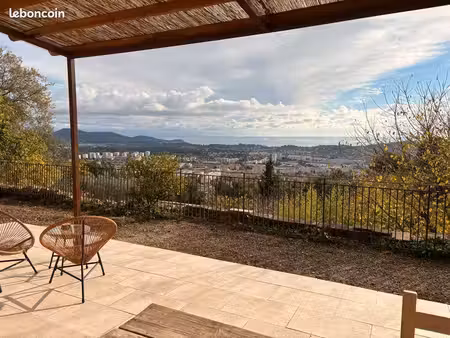 bas de maison t3 + jardin vue mer