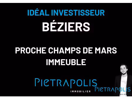 exclusivité - béziers - champs de mars : immeuble 238m²