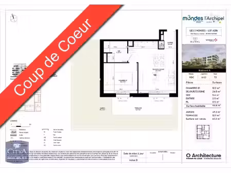 appartement à louer 2 pièces 44.6 m² - amiens (80) - 708€