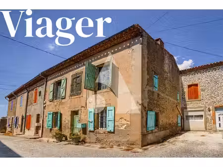 viager occupe : maison de village en pierre 154 m² avec jardin et cave