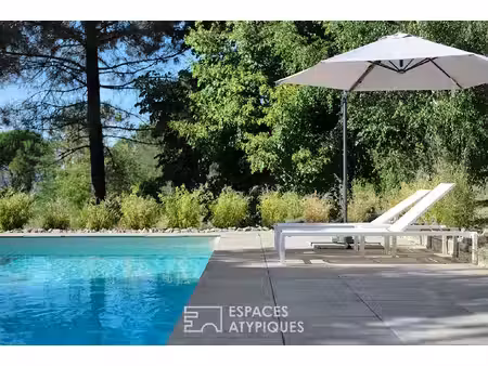 dans un écrin de verdure, maison avec piscine sur les hauteurs d'albi