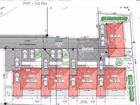 5 lots de 380m2 : 37 500/ terrain