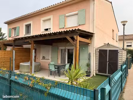 maison 60 m² – résidence fermée – plein sud – jardin 46 m² – pergola – 2 parkings