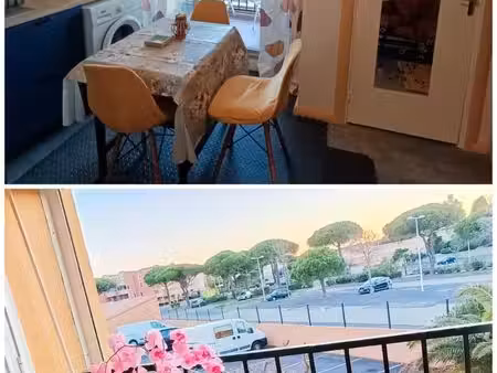 t1 bis meublé avec balcon – port de gruissan