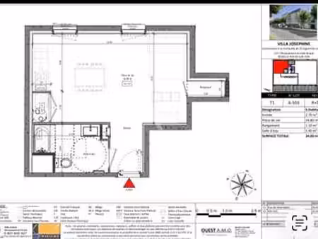 location appartement t1 meublé à la roche-sur-yon centre ville (85000) : à louer t1 meublé