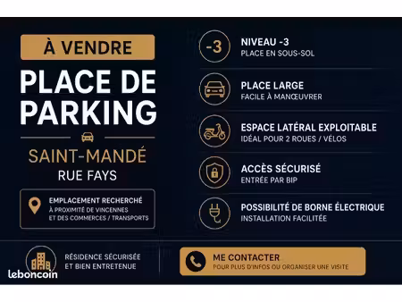 grande place de parking – saint-mandé