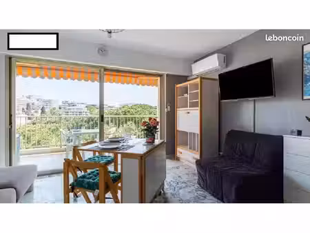 location studio juan les pins centre , étudiant ou bail mobilité seulement