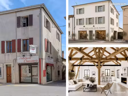 à vendre – immeuble de caractère à rénover – 370 m² sur un terrain de 600 m² – anneyron