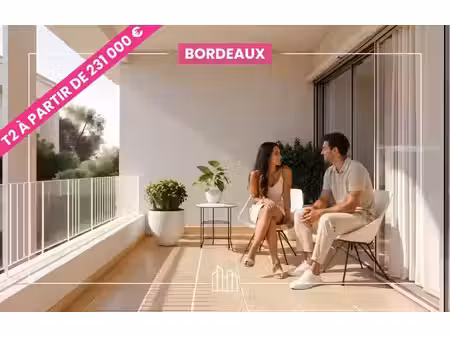 vente appartement neuf 2 pièces 49m2 bordeaux - 253000 € - surface privée