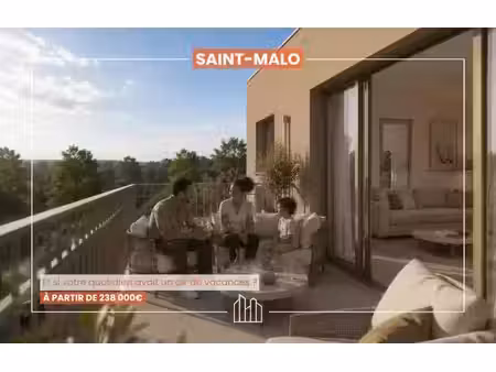 vente appartement neuf 2 pièces 41m2 saint-malo - 253000 € - surface privée