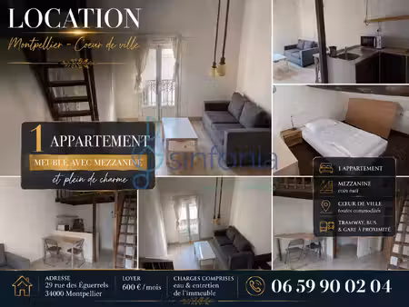 montpellier coeur de ville charmant appartement meublé avec