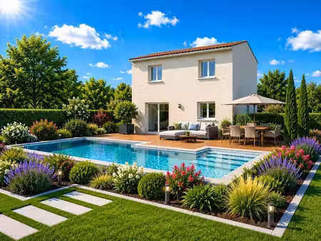 terrain avec maison neuve à vendre