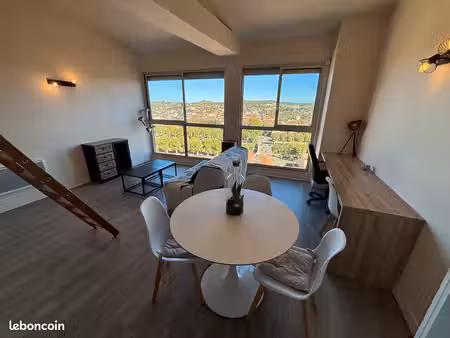 studio meublé 40m² – auch haute ville – vue imprenable