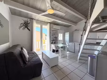le barcarès location à l'année meublée studio mezzanine